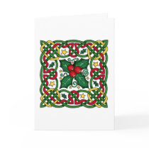 Celtic Garland & Holly Greeting Card