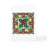 Celtic Garland & Holly Greeting Card