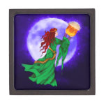 Celtic Goddess Cerridwen Ceramic Tiled Box Premium Trinket Box