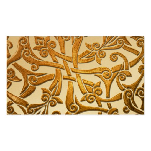 Celtic Gold Pattern Business Card (front side)