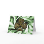 celtic gold shamrock St Patrick's day card cards