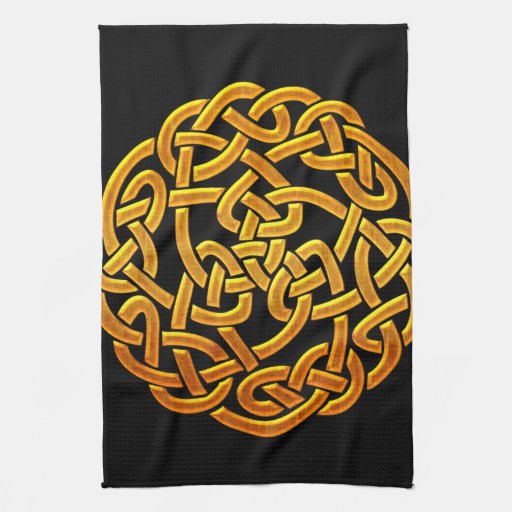Celtic Golden D1 Irish Celtic Design Hand Towel Zazzle