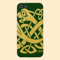 Celtic Golden Snake Green Savvy iPhone 5 Case