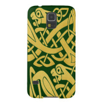 Celtic Golden Snake on Dark Green Galaxy Nexus Galaxy Nexus  Covers at Zazzle