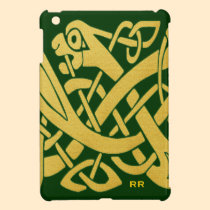 Celtic Golden Snake on Green Savvy iPad Mini Case
