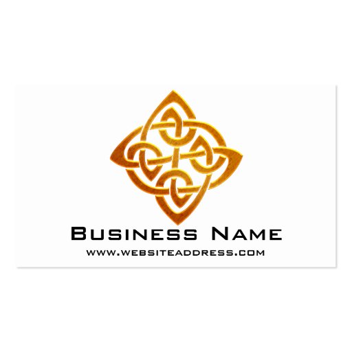 Celtic Golden Symbol 2 Elegant Business Cards