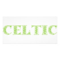 Celtic Green Customized Photo Card
