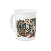 Celtic Gryphons Design Pitcher pitchers