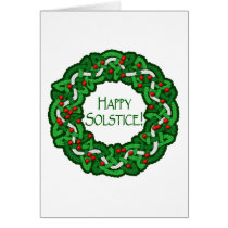 Celtic Happy Solstice Wreath Card cards