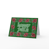 Celtic Happy Yule Greeting Card