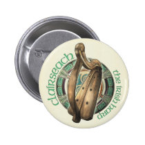 Celtic Harp Button