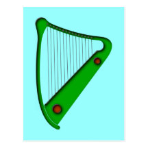 Celtic harp celtic harp post cards