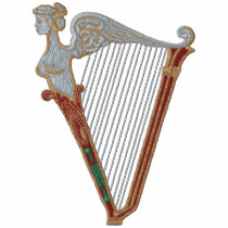 Celtic Harp embroidered shirts by Embroidery4U Celtic Harp embroidered shirts
