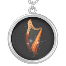 Celtic Harp Necklace