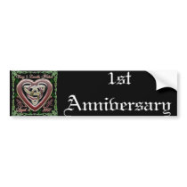 Celtic Heart Wedding/Anniversary De Bumper Sticker bumper stickers