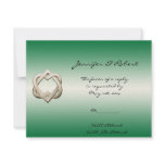 Celtic Hearts on Green Gradient Response Card Announcement