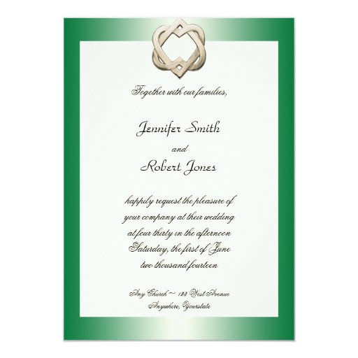 Celtic Hearts on Green Gradient Wedding Invitation | Zazzle
Gradient Wedding