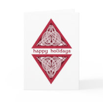 Celtic Holly Birds Greeting Card