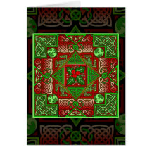 Celtic Holly Labyrinth Card