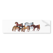 celtic horse herd bumper sticker