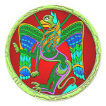 Celtic Illumination - Winged Lion Round Sticker