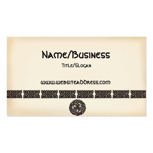 Celtic Irish Bars & Symbols Design Business Cards (front side)