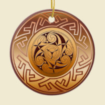 Celtic Key and Spiral Christmas Ornament