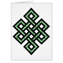 Celtic Knot 10 Green Greeting Card