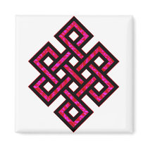 Celtic Knot 10 Red Fridge Magnet