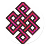 Celtic Knot 10 Red Round Stickers