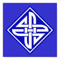 Celtic Knot 2 Blue posters