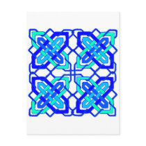 Celtic Knot 3 Blue postcards