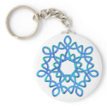 Celtic Knot 4 Blue keychains