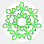 Celtic Knot 4 Green Sticker