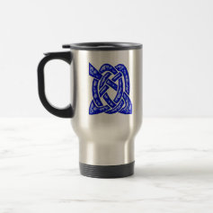 Celtic Knot 6 Dark Blue Mugs