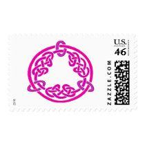 Celtic Knot 7 Red postage