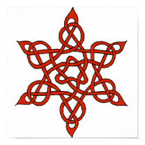 Celtic Knot 9 Red posters