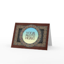 Celtic Knot Circle Photo Frame Greeting Card