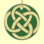 Celtic Knot, Green and Gold, Customize ornaments