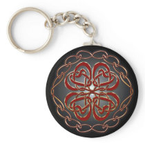 Celtic knot Hearts Key Chain