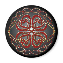 Celtic knot Hearts Fridge Magnets