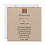 Celtic Knot in Cream and Rust Wedding Invitation