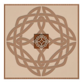 Celtic Knot in Cream and Rust Wedding Invitation