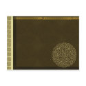 Celtic knot in dark brown with gold accent postcards