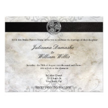 Celtic Knot Irish Gaelic Wedding Invitation