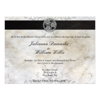 Celtic Knot Irish Gaelic Wedding Invitation