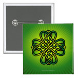 Celtic Knot on green glow Button