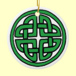 Celtic Knot Ornament in Green and White ornaments
