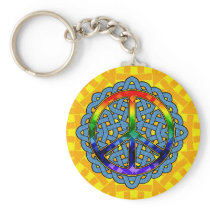 Celtic Knot Peace Keychain