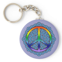 Celtic Knot Peace Keychain